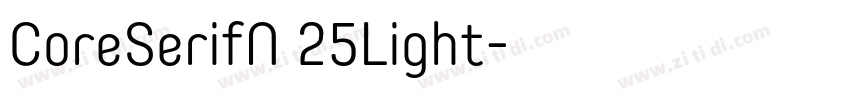 CoreSerifN 25Light字体转换